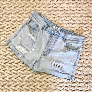 Forever 21 Light Wash Denim Shorts